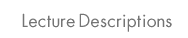 Course Descriptions